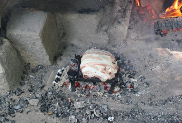 bacon-wrapped moose filet