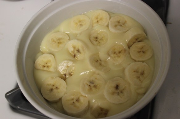 banana pudding in progress
